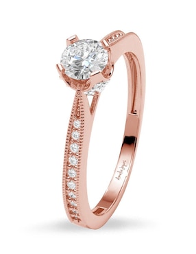 Anillo de compromiso de oro 14 k Amelie Joyas