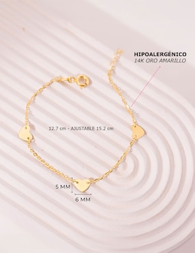 Pulsera In Season Jewelry de oro 14 K con acabado brillante
