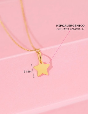 Collar de estrella In Season Jewelry de oro amarillo 14 K