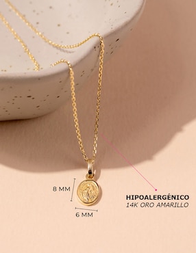 Collar ovalado In Season Jewelry de oro amarillo 14 K