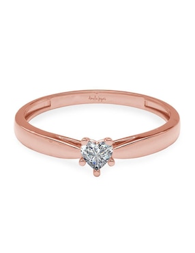 Anillo de compromiso de oro 14 k Amelie Joyas