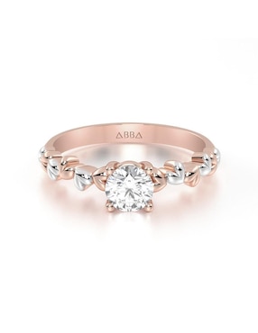 Anillo De Compromiso "de" Oro 10 K Abba Joyas Zirconia