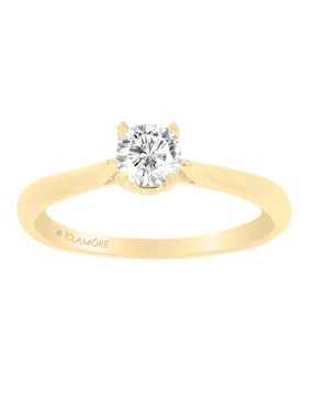 Solitario De Oro 14 K Klamore Diamante