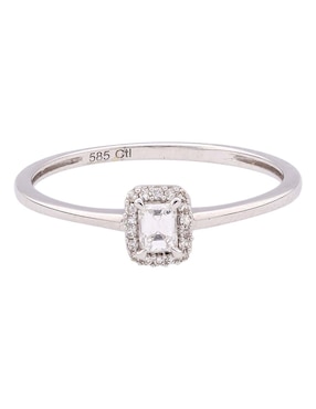 Anillo de compromiso de oro 14 k Jayda diamante