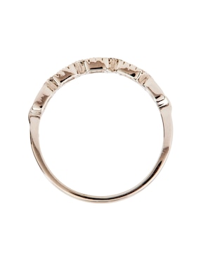 Anillo de eslabones Jayda 14 k de oro blanco diamante pavé