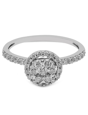 Anillo de compromiso de oro blanco 14 k Jayda Bridals diamante