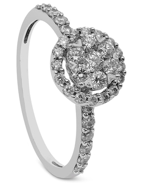 Anillo de compromiso de oro blanco 14 k Jayda Bridals diamante