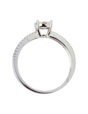 Anillo de compromiso de oro blanco 14 k Jayda diamante