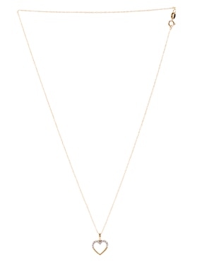 Collar con dije de corazón Jayda de oro 14 K