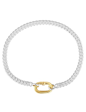 Pulsera Tous De Plata P 925 Hold Oval Con Acabado Baño Oro