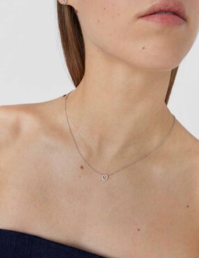 Gargantilla de corazón Tous Les Classiques de oro blanco 18 K