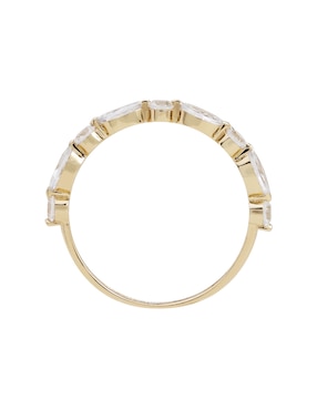 Anillo D Cadena 14 k de oro zirconia