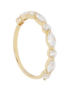Anillo D Cadena 14 k de oro zirconia