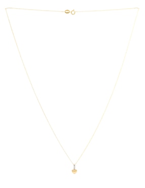 Collar de corazón Ttvarios Tetera de oro 14 K
