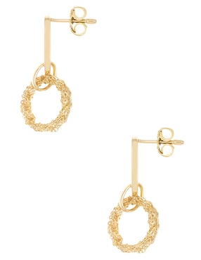 Aretes circulares Silvex Spa de plata P 925 con acabado brillante
