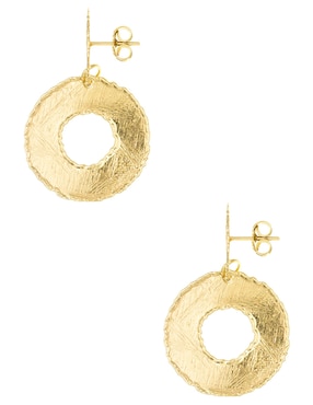 Aretes circulares Silvex Spa de plata P 925 con acabado brillante