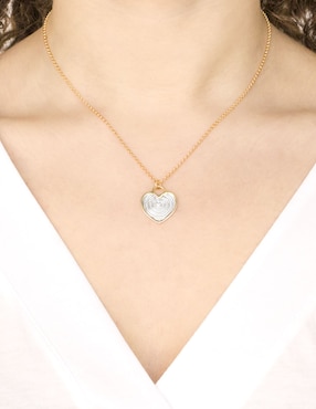 Collar de corazón Silvex Spa de plata P 925