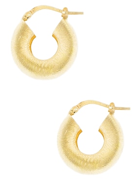 Aretes de aro redondos Silvex Spa de plata P 925 con acabado mate