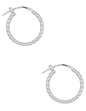 Aretes de aro circulares Silvex Spa de plata P 925