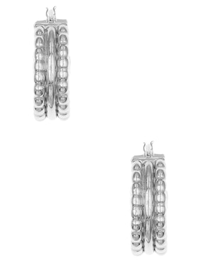 Aretes de aro circulares Silvex Spa de plata P 925