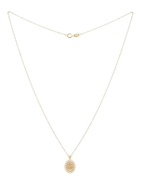 Collar ovalado D Cadena de oro 14 K