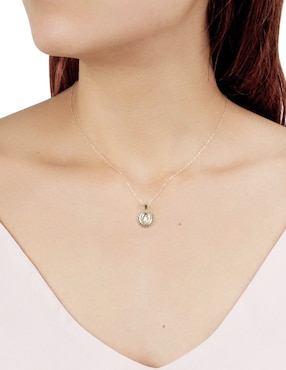 Collar ovalado D Cadena de oro 14 K
