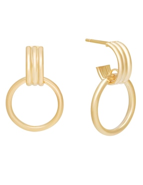 Aretes cortos Riccardo Orsato de oro 14 K con acabado lustre