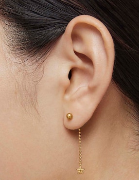 Aretes Tous Grain de plata P 925 con acabado baño de oro