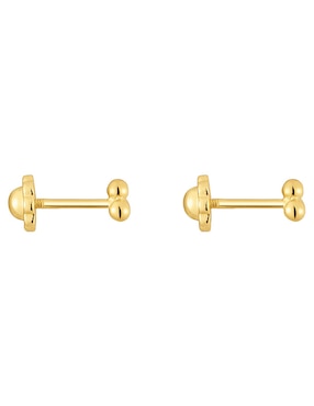 Aretes Tous de oro con acabado brillante