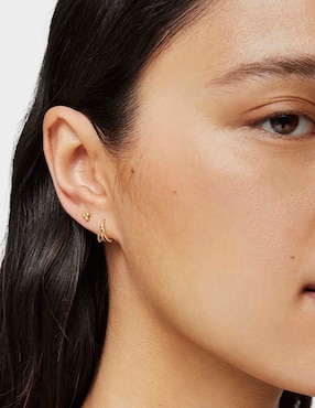 Aretes Tous de oro con acabado brillante