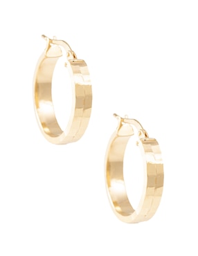 Arracadas Sini de oro 14 k con acabado diamantado