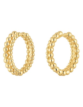 Aretes de aro redondos Tous Gloss de plata P 925 con acabado baño de oro