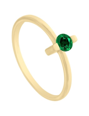Anillo Fascinare Sole 14 k de oro amarillo esmeralda brillante