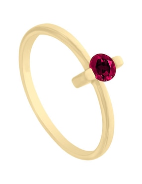 Anillo Fascinare Sole 14 k de oro amarillo rubí brillante