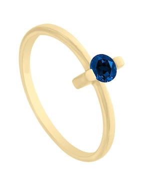 Anillo Fascinare Sole 14 k de oro amarillo zafiro brillante