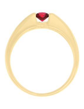 Anillo Fascinare Andromeda 14 k de oro amarillo rubí y diamante brillante
