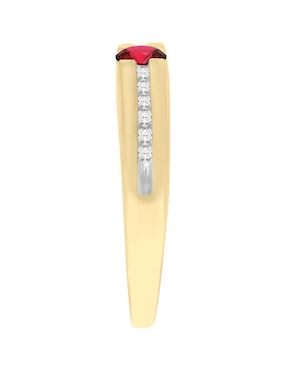 Anillo Fascinare Andromeda 14 k de oro amarillo rubí y diamante brillante