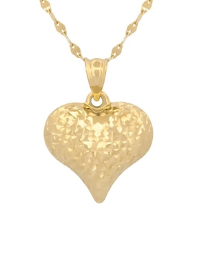 Collar De Corazón Casa Del Anillo De Oro 14 K