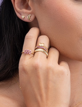 Anillo Bony Levy 14 k de oro troquelado