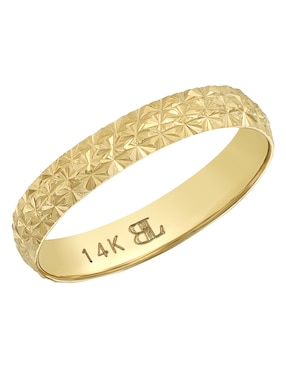 Anillo Bony Levy 14 k de oro troquelado