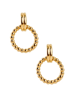 Broqueles circulares Bony Levy de oro 18 k con acabado texturizado
