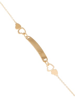 Esclava Sini de oro 14 K con acabado brillante