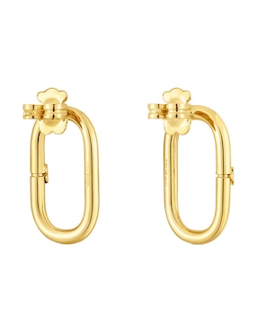Aretes ovalados Tous Hold de plata P 925 con acabado baño de oro