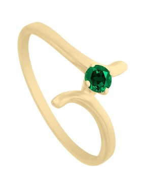 Anillo Fascinare Kaia 14 k de oro esmeralda brillante