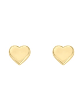 Broqueles de corazón Fianelli Liebe de oro con acabado brillante