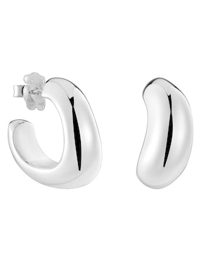 Aretes de aro Tous Galia Basics de plata P 925 con acabado brillante