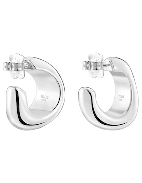 Aretes de aro Tous Galia Basics de plata P 925 con acabado brillante