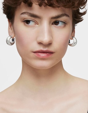 Aretes de aro Tous Galia Basics de plata P 925 con acabado brillante