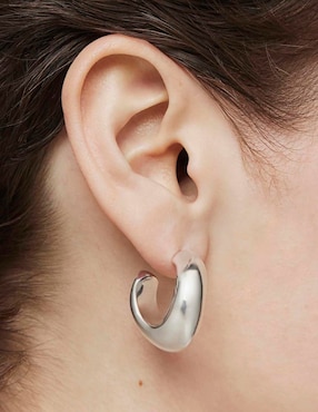 Aretes de aro Tous Galia Basics de plata P 925 con acabado brillante