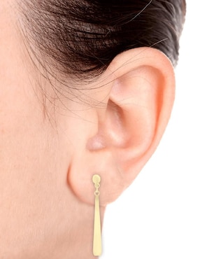 Aretes Fianelli Yamina de oro con acabado brillante